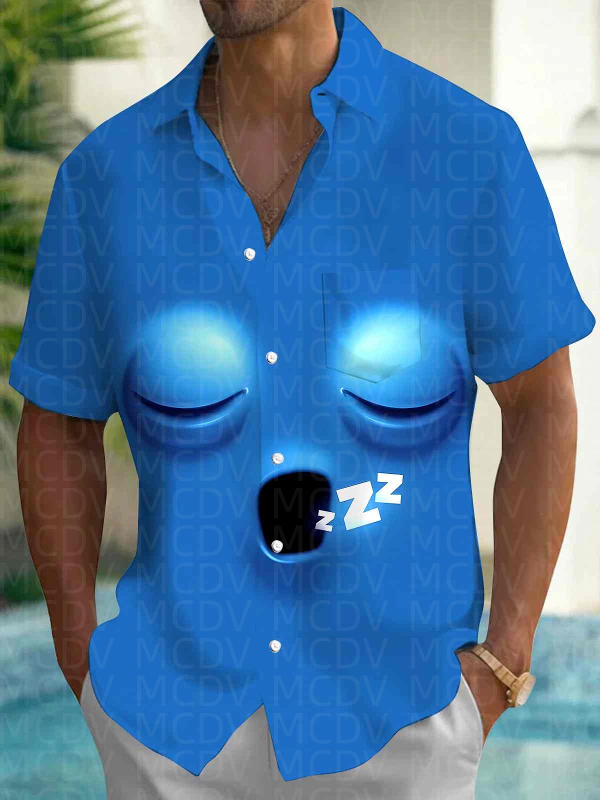 Cute Pattern Men's Hawaiian Sh - Shirt Camp Collar ulasan dan harga