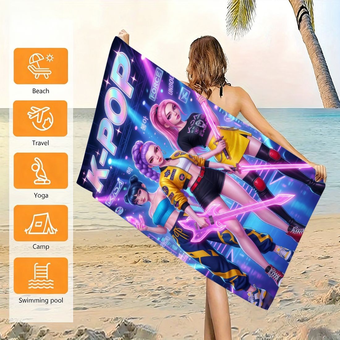 K-Pop Idol Print Large Size Be - Beach Towel Large ulasan dan harga