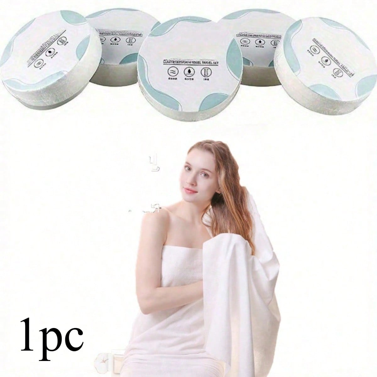 1pc  Large Compressed Towel Di - Beach Towel Large ulasan dan harga