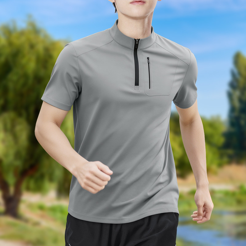 Men's Half-Zip High-Stretch Qu - Shirt Camp Collar ulasan dan harga